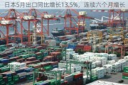 日本5月出口同比增长13.5%，连续六个月增长