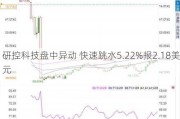 研控科技盘中异动 快速跳水5.22%报2.18美元