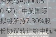 深天马A(000050.SZ)：中航国际拟将所持7.30%股份协议转让给中航国际实业