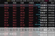 今日33只个股涨停 主要集中在有色金属、汽车等行业