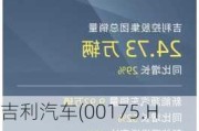 吉利汽车(00175.HK)6月总销量16.61万部同比增长24%，全年销量目标上调约5%