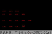 姚记科技：可转债转股价格调整为20.61元/股