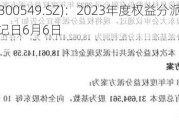 优德精密(300549.SZ)：2023年度权益分派10派1元 股权登记日6月6日