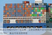 航运公司提价6月下旬运费：亚欧运费飙升至5000美元/TEU，集运市场涨势持续