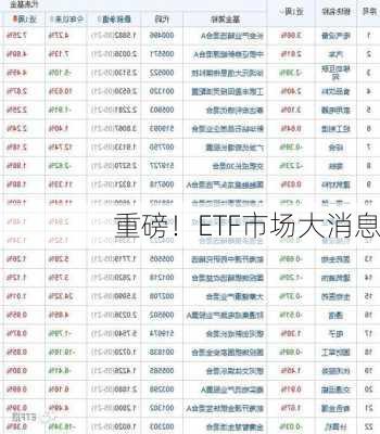 重磅！ETF市场大消息