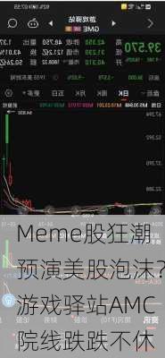 Meme股狂潮预演美股泡沫？游戏驿站AMC院线跌跌不休