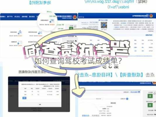 如何查询驾校考试成绩单？