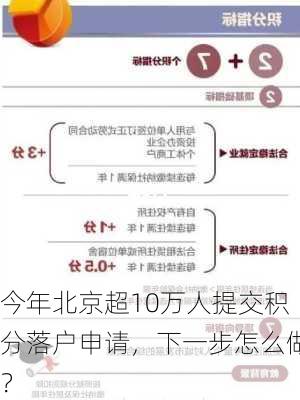 今年北京超10万人提交积分落户申请，下一步怎么做？