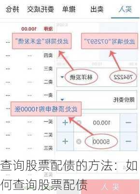 查询股票配债的方法：如何查询股票配债