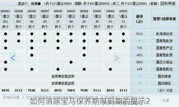 如何消除宝马保养期限到期的提示？