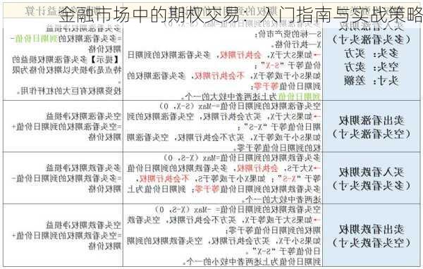 金融市场中的期权交易：入门指南与实战策略