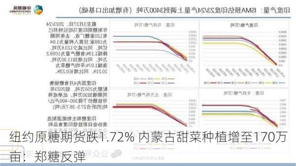 纽约原糖期货跌1.72% 内蒙古甜菜种植增至170万亩：郑糖反弹