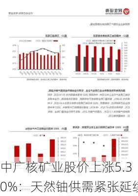 中广核矿业股价上涨5.30%：天然铀供需紧张延续