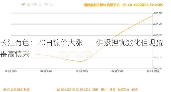 长江有色：20日镍价大涨        供紧担忧激化但现货畏高慎采