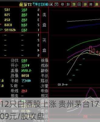 12只白酒股上涨 贵州茅台1709元/股收盘