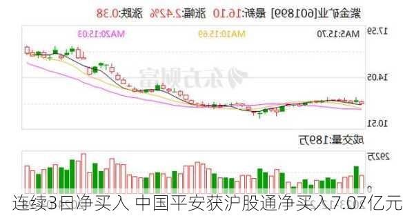 连续3日净买入 中国平安获沪股通净买入7.07亿元