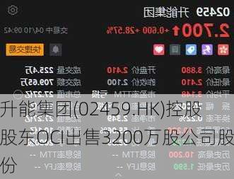 升能集团(02459.HK)控股股东OCI出售3200万股公司股份