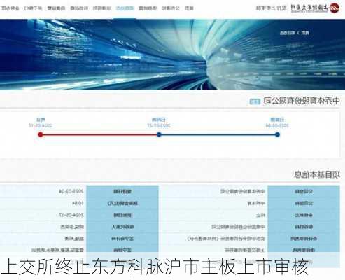 上交所终止东方科脉沪市主板上市审核
