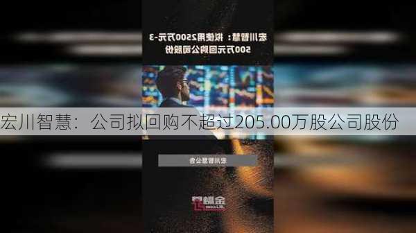 宏川智慧：公司拟回购不超过205.00万股公司股份