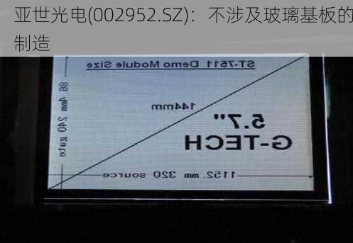 亚世光电(002952.SZ)：不涉及玻璃基板的制造