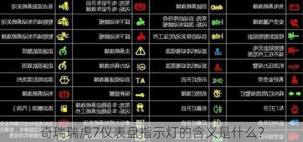 奇瑞瑞虎7仪表盘指示灯的含义是什么？