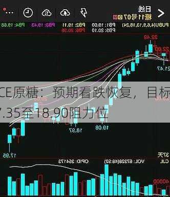 ICE原糖：预期看跌恢复，目标17.35至18.90阻力位