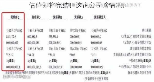 估值即将完结！这家公司啥情况？