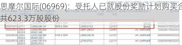 思摩尔国际(06969)：受托人已就股份奖励计划购买合共623.3万股股份