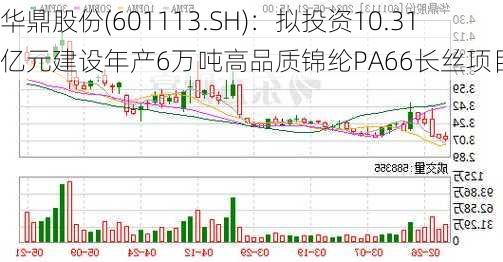 华鼎股份(601113.SH)：拟投资10.31亿元建设年产6万吨高品质锦纶PA66长丝项目