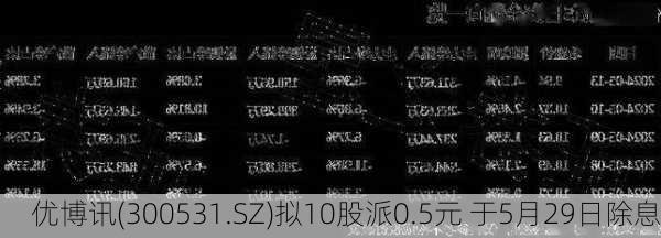 优博讯(300531.SZ)拟10股派0.5元 于5月29日除息