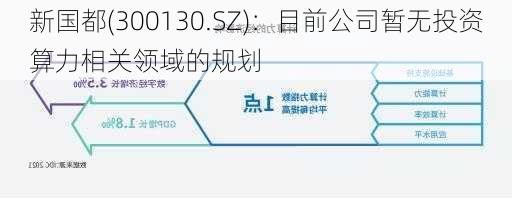 新国都(300130.SZ)：目前公司暂无投资算力相关领域的规划