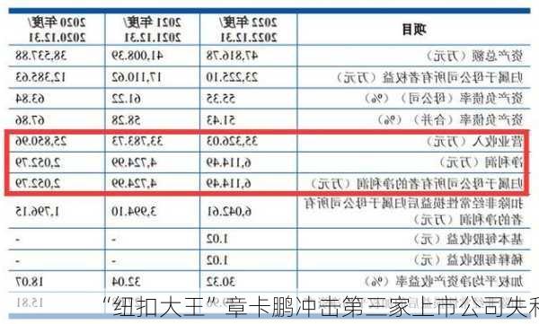 “纽扣大王”章卡鹏冲击第三家上市公司失利