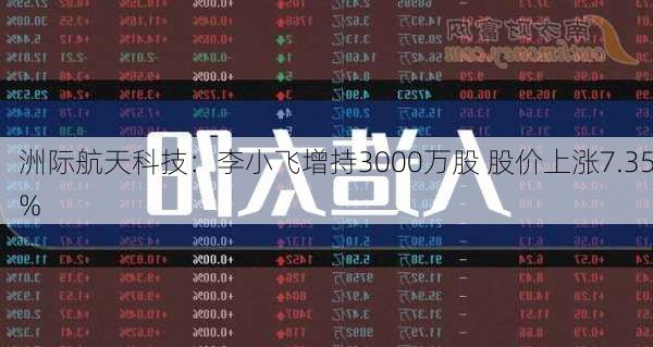 洲际航天科技：李小飞增持3000万股 股价上涨7.35%