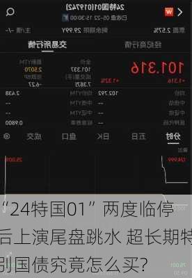 “24特国01”两度临停后上演尾盘跳水 超长期特别国债究竟怎么买?