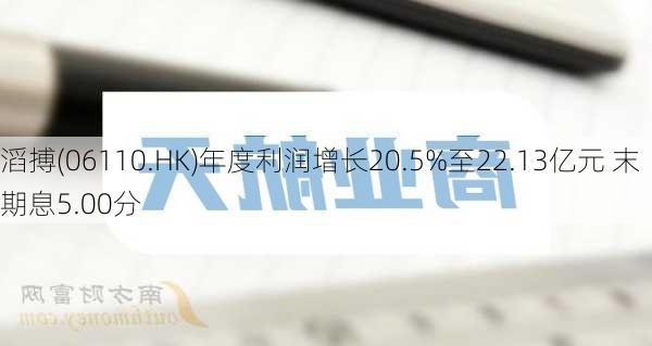 滔搏(06110.HK)年度利润增长20.5%至22.13亿元 末期息5.00分