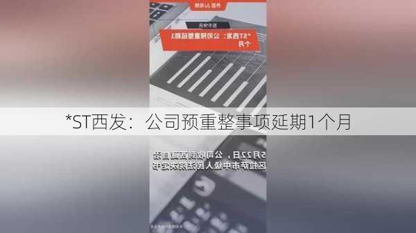 *ST西发：公司预重整事项延期1个月