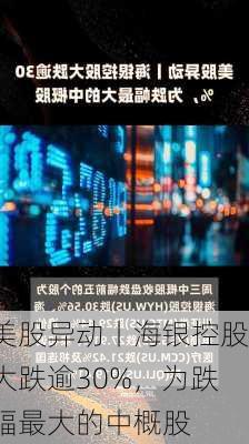 美股异动丨海银控股大跌逾30%，为跌幅最大的中概股