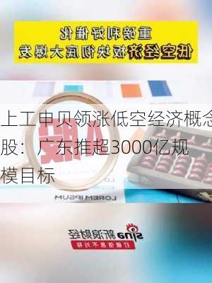 上工申贝领涨低空经济概念股：广东推超3000亿规模目标