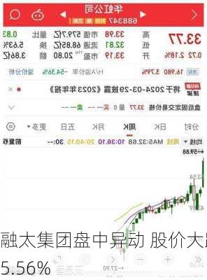 融太集团盘中异动 股价大跌5.56%