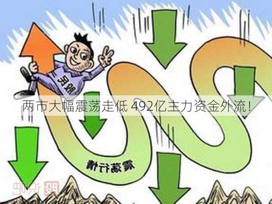 两市大幅震荡走低 492亿主力资金外流！