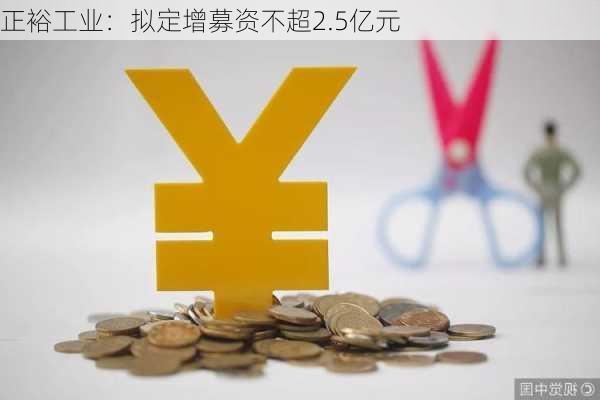 正裕工业：拟定增募资不超2.5亿元