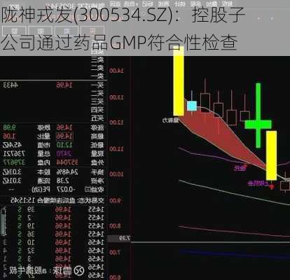 陇神戎发(300534.SZ)：控股子公司通过药品GMP符合性检查