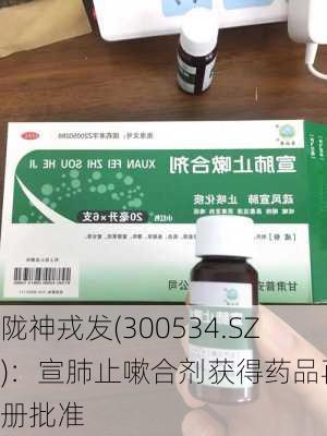 陇神戎发(300534.SZ)：宣肺止嗽合剂获得药品再注册批准