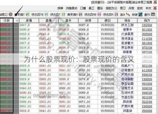 为什么股票现价：股票现价的含义