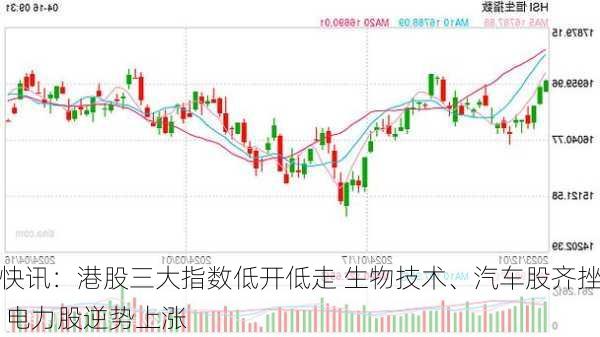 快讯：港股三大指数低开低走 生物技术、汽车股齐挫 电力股逆势上涨
