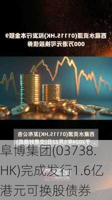 阜博集团(03738.HK)完成发行1.6亿港元可换股债券