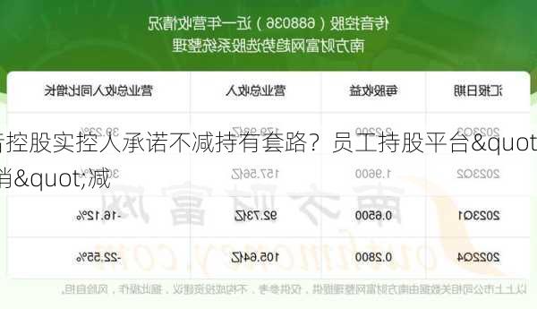 传音控股实控人承诺不减持有套路？员工持股平台