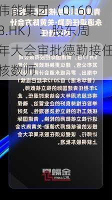 伟能集团（01608.HK）：股东周年大会审批德勤接任核数师