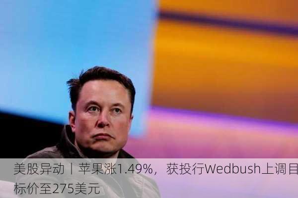 美股异动丨苹果涨1.49%，获投行Wedbush上调目标价至275美元