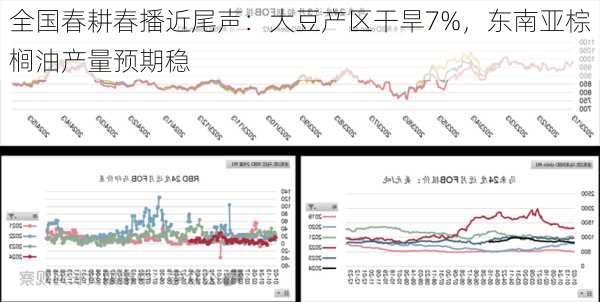 全国春耕春播近尾声：大豆产区干旱7%，东南亚棕榈油产量预期稳